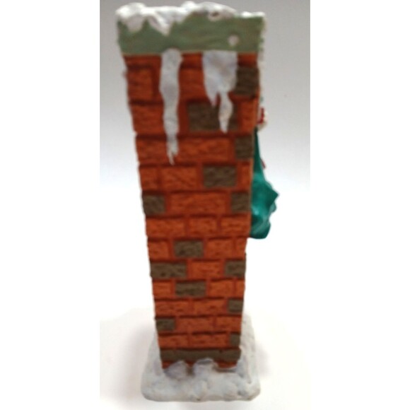 Santa Reindeer Chimney Candle Holder Vase Christmas Fun 9 In  Tall X 4 In  Wide - Picture 8 of 11